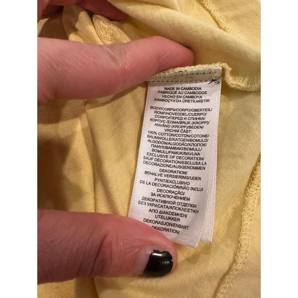 Polo Ralph Lauren Mens XL Custom Slim Fit T-Shirt Yellow Blue Pony Cotton Tee